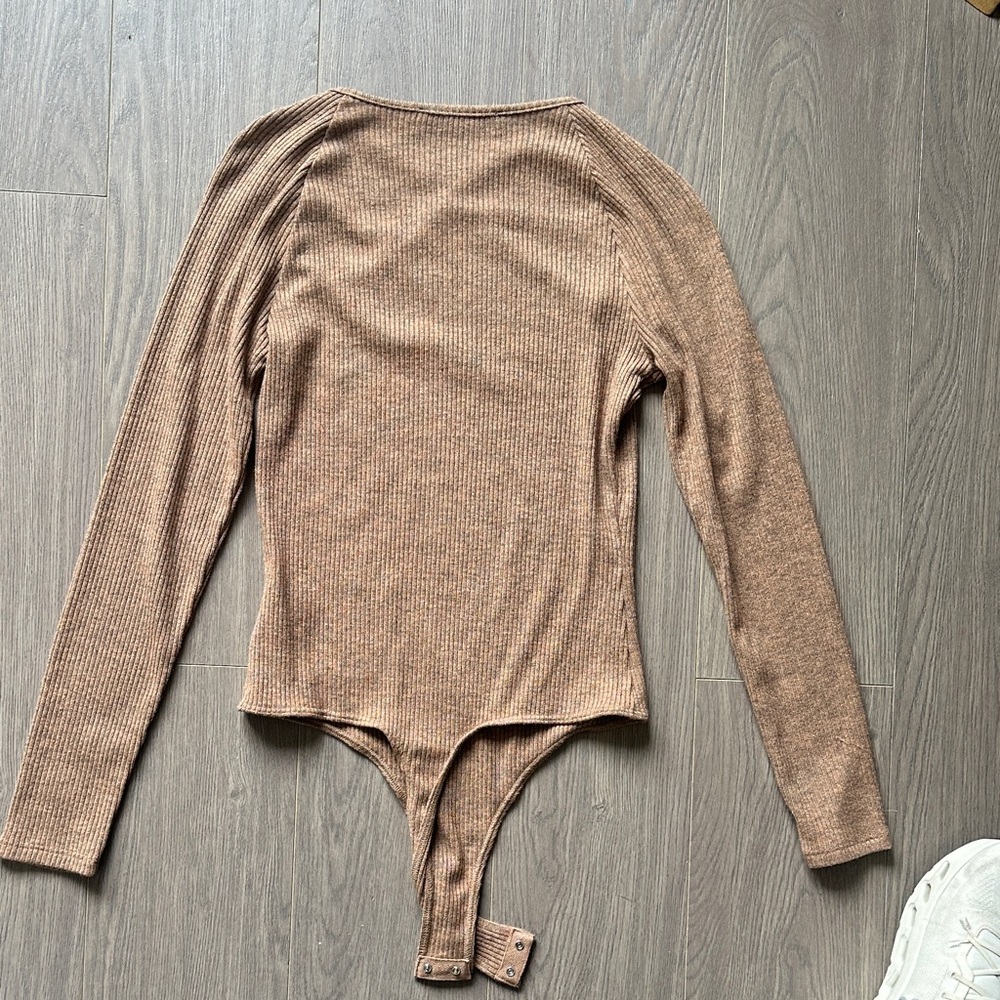 ASTR the Label Brown Ribbed One Piece - Picture 3 of 3